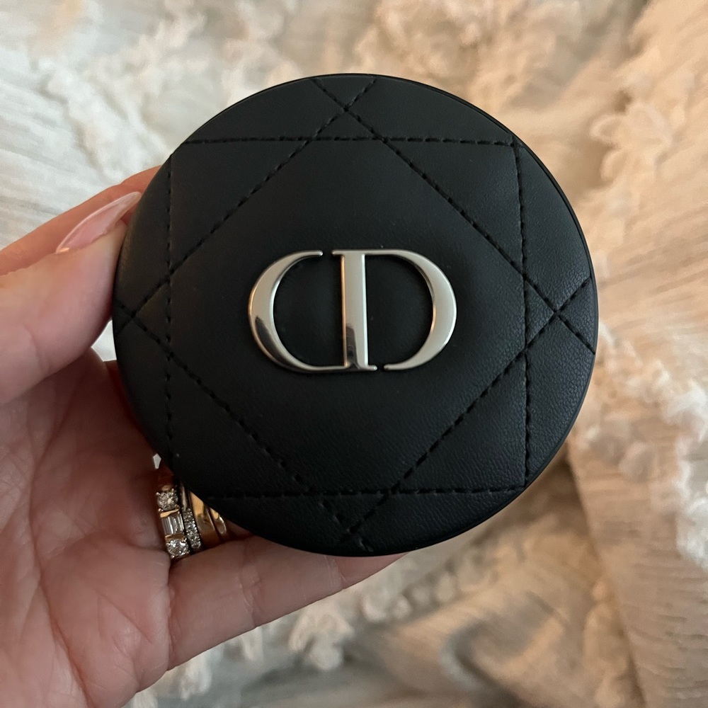 Christian Dior leather compact mirror